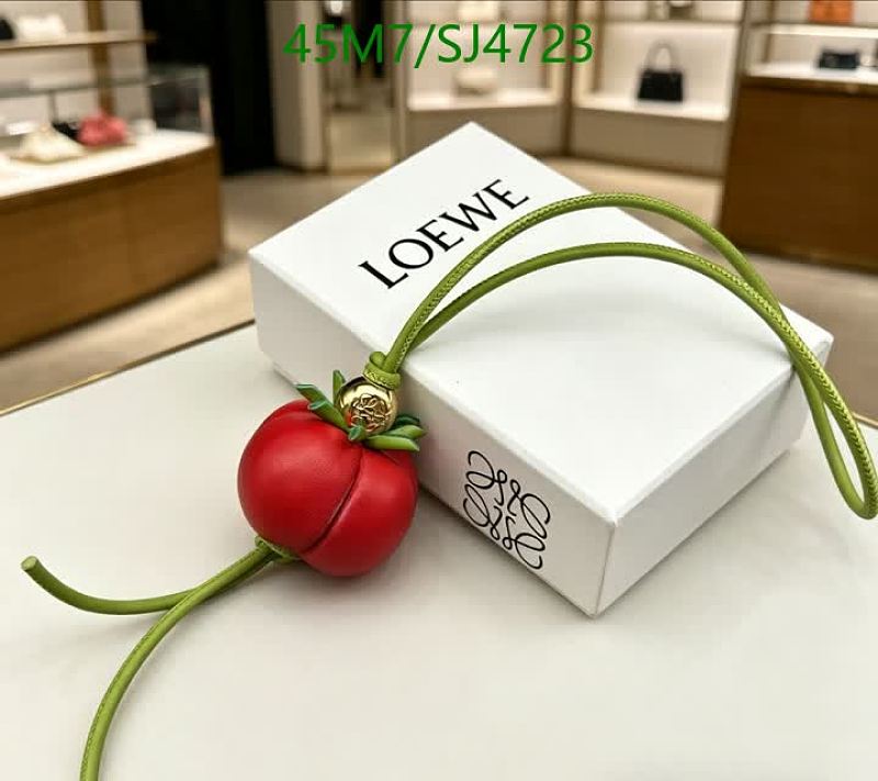 Loewe Tomato Charm Pendant with Leather Cord - Red/Green