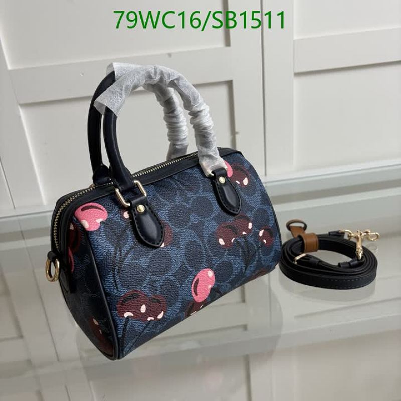 Coach Signature Cherry Print Mini Barrel Bag