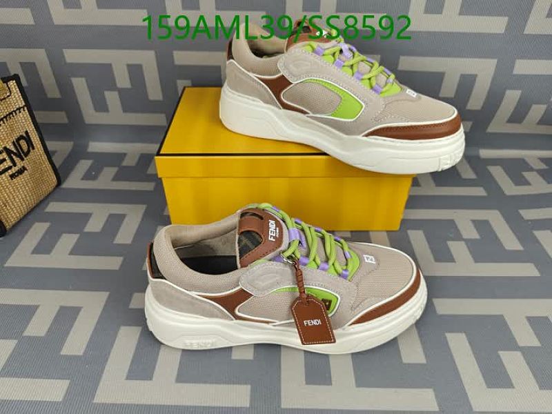 Fendi Men's Cowhide Mesh Breathable Casual Fashion Sneakers