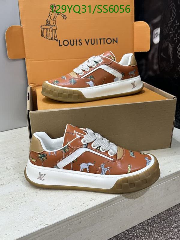 Louis Vuitton Women's Calf Leather Suede Casual Sneakers