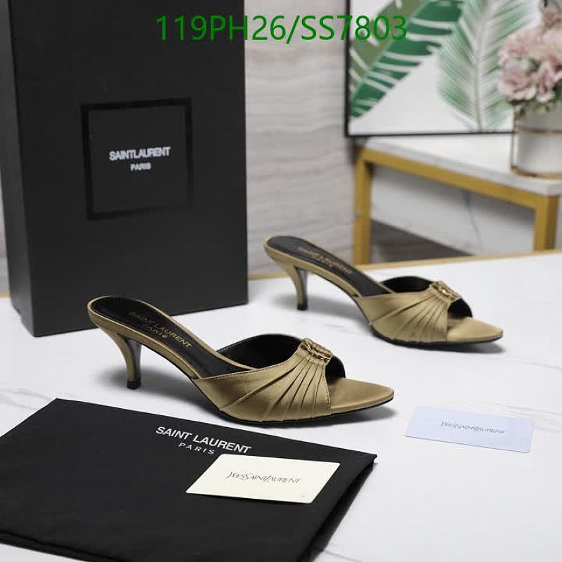 Yves Saint Laurent Women's Gold Leather Heeled Mules - EU 35-41