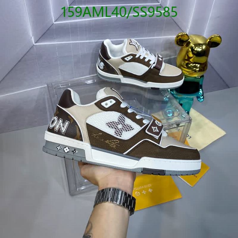 Louis Vuitton Men's Genuine Leather & Mesh Fashion Sneakers