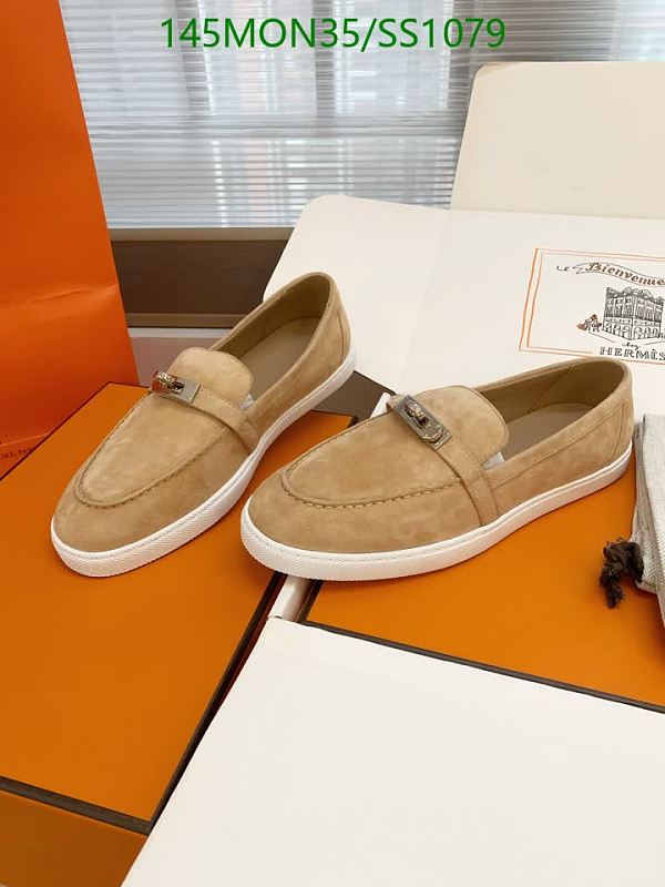 Hermès Women's Suede Loafers with Signature Buckle - Tan