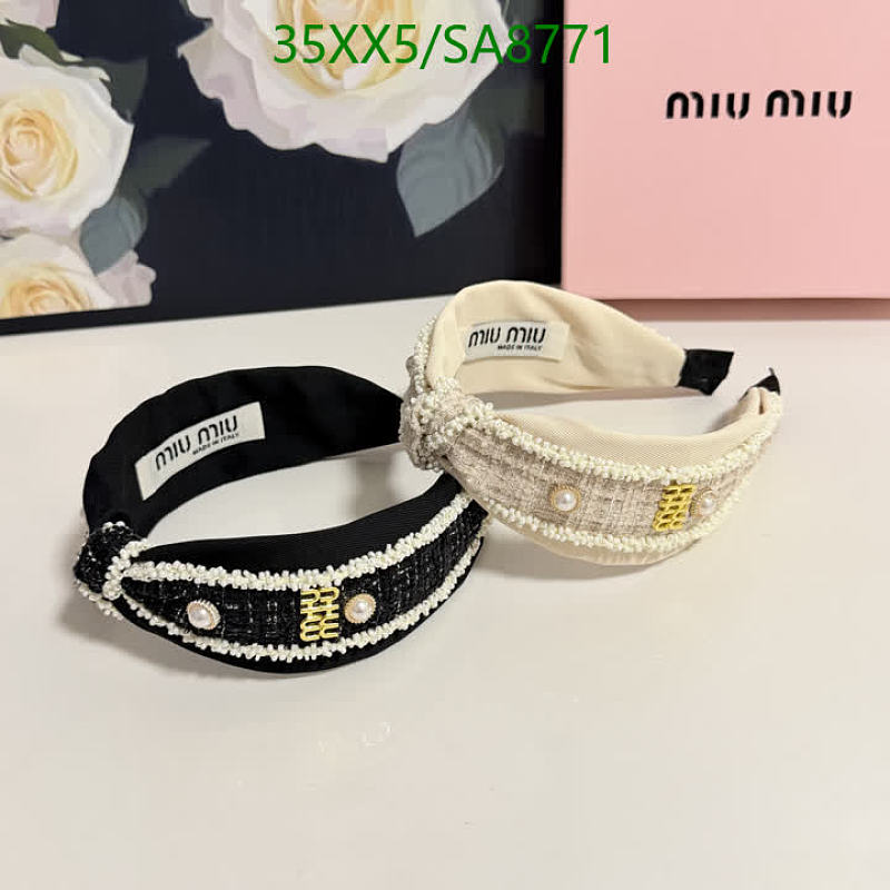 Miu Miu Pearl & Tweed Headband Set - Elegant Hair Accessory for Women 7 Miu Miu Pearl & Tweed Headband Set - Elegant Hair Accessory for Women