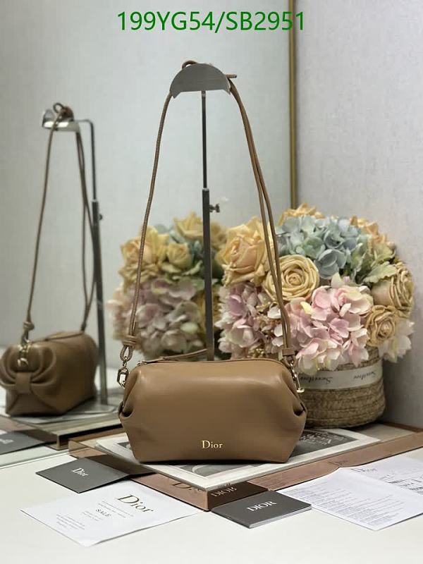 Dior Sheepskin Leather Shoulder Bag for Women - Tan