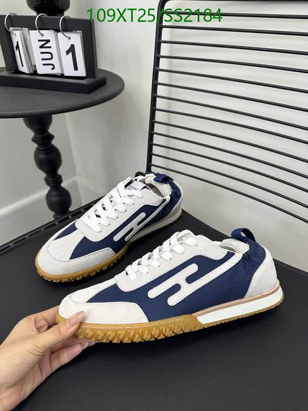 Hermes Women's Matte Leather Calf Leather Sneakers - Blue & White
