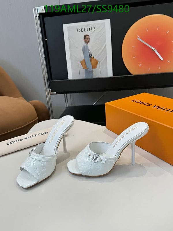 Louis Vuitton Women's White Leather High Heel Mules - EU 35-43
