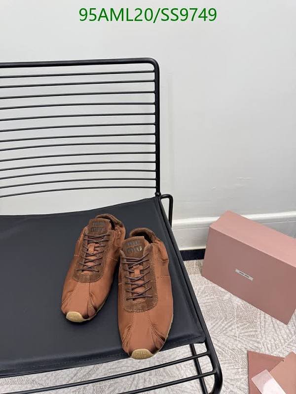 Miu Miu Women's Brown Silk & Sheepskin Lace-Up Sneakers EU 35-40