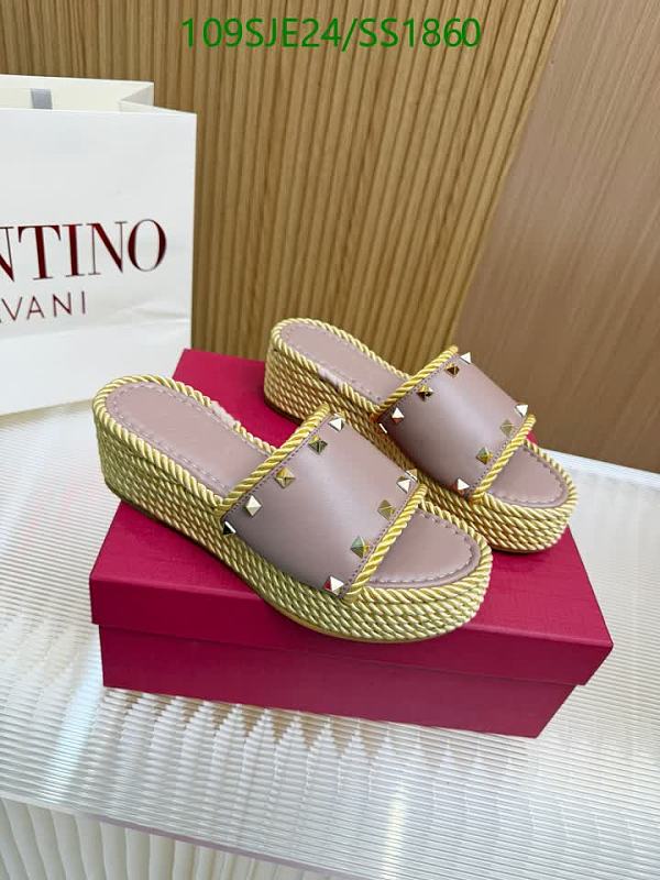 Valentino Women's Espadrille Slides - Studded Leather Platform Sandals