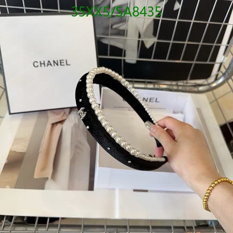 Chanel Pearl Embellished Headband - Elegant Black Accessory