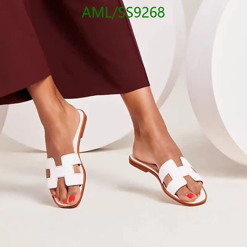 Hermès Women's White Calf Leather H-Slide Sandals