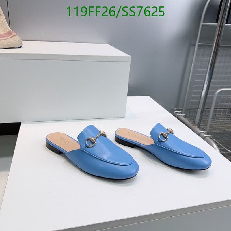 Gucci Women's Blue Calf Leather Horsebit Mule Loafers Shoes