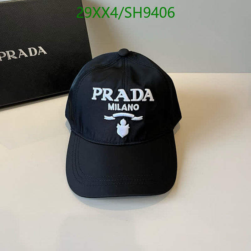 Prada Milano Baseball Cap Hat for Men and Women - Black