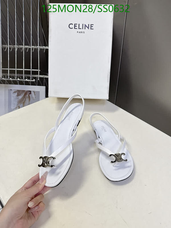 Celine Women's White Calf Leather Thong Sandals - EU 35-40