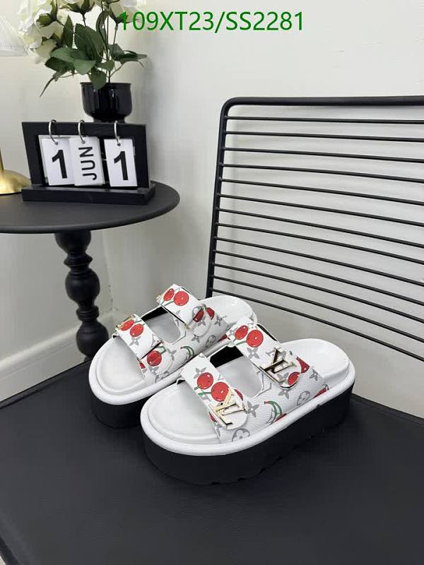 Louis Vuitton Women's Cherry Print Platform Sandals