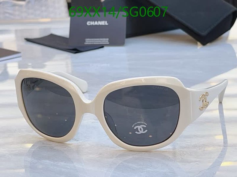 Chanel Women's Oversized Cat-Eye Sunglasses - Cream/Gold