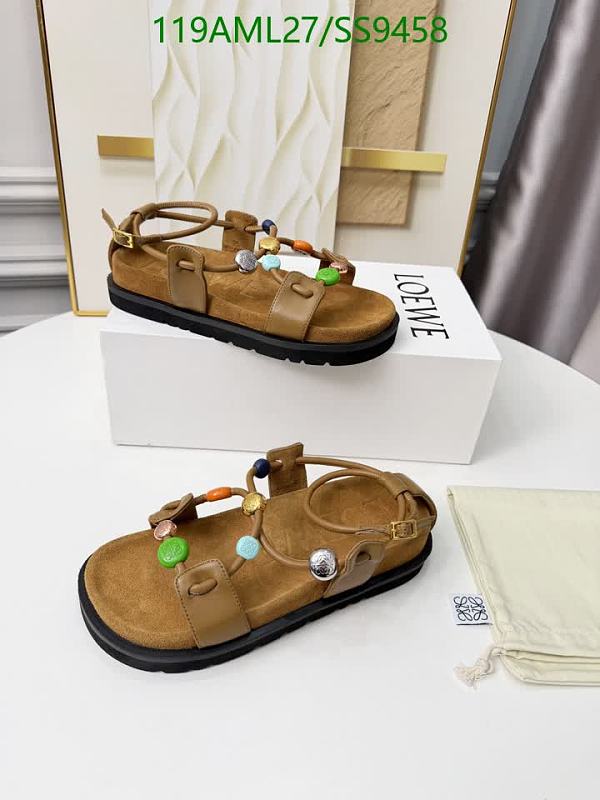 Loewe Women's Brown Leather Beaded Strap Sandals - EU 35-41 7 Loewe Women's Brown Leather Beaded Strap Sandals - EU 35-41