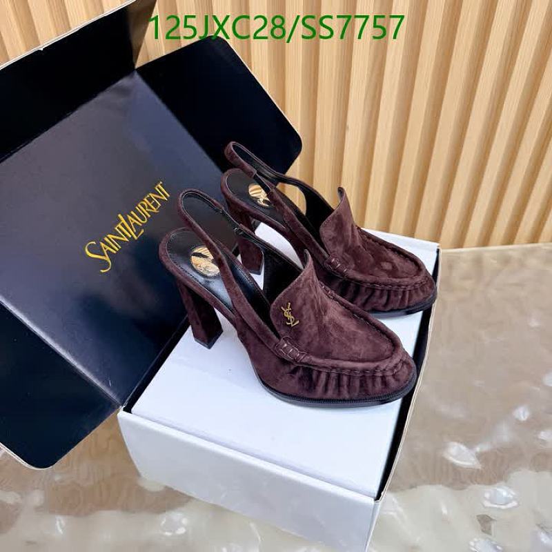 Yves Saint Laurent Women's Suede Slingback Block Heels