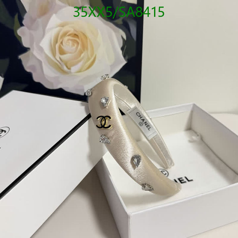 Chanel Embellished Headband with CC Logo and Crystals