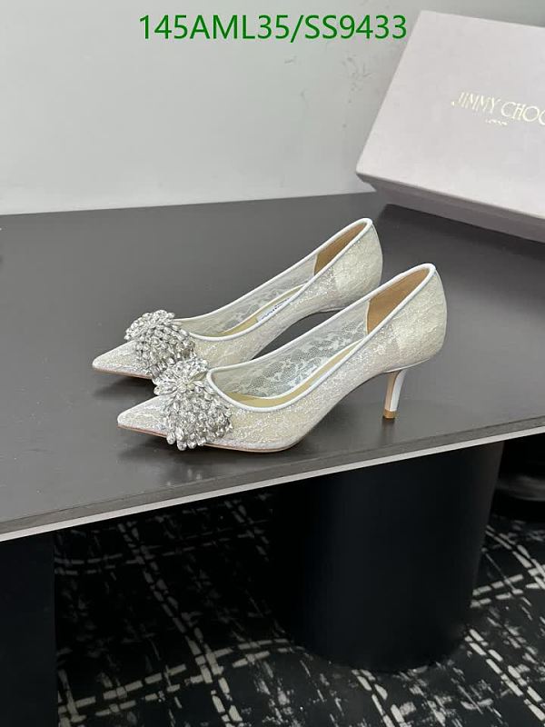Jimmy Choo Women's Embellished Mesh & Leather Heels