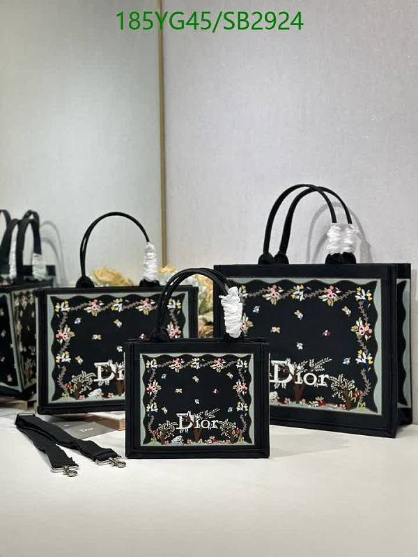 Dior Embroidered Canvas Tote Bag - Multiple Sizes Available