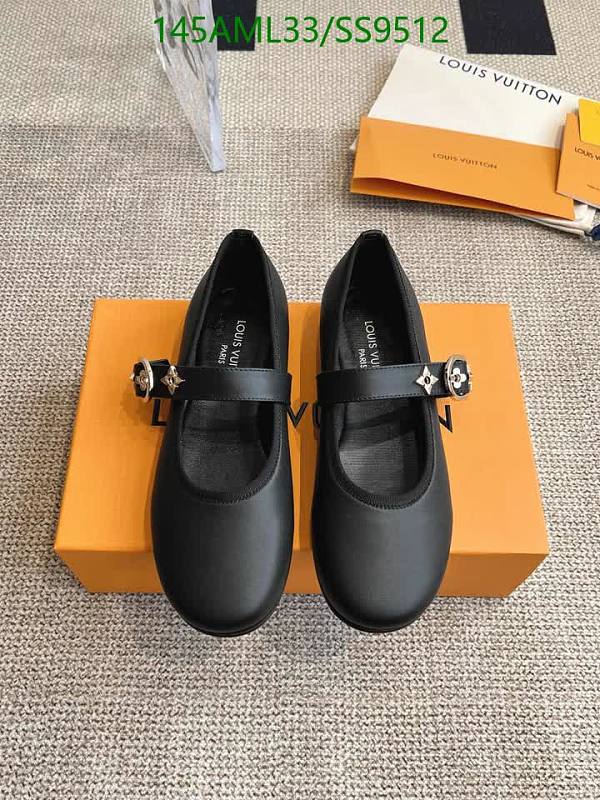 Louis Vuitton Women's Black Leather Mary Jane Flats