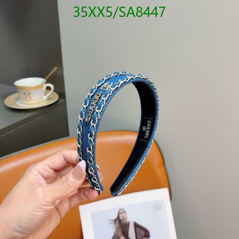 Chanel Denim Chain Headband - Stylish Accessory for Women