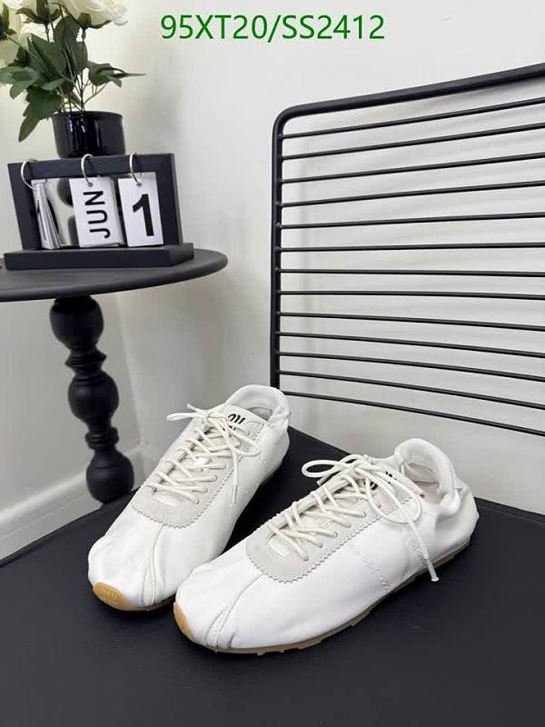 Miu Miu Women's White Silk & Sheepskin Sneakers - EU 35-40