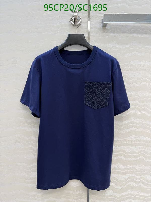 Louis Vuitton Men's Navy Blue Logo Pocket T-Shirt