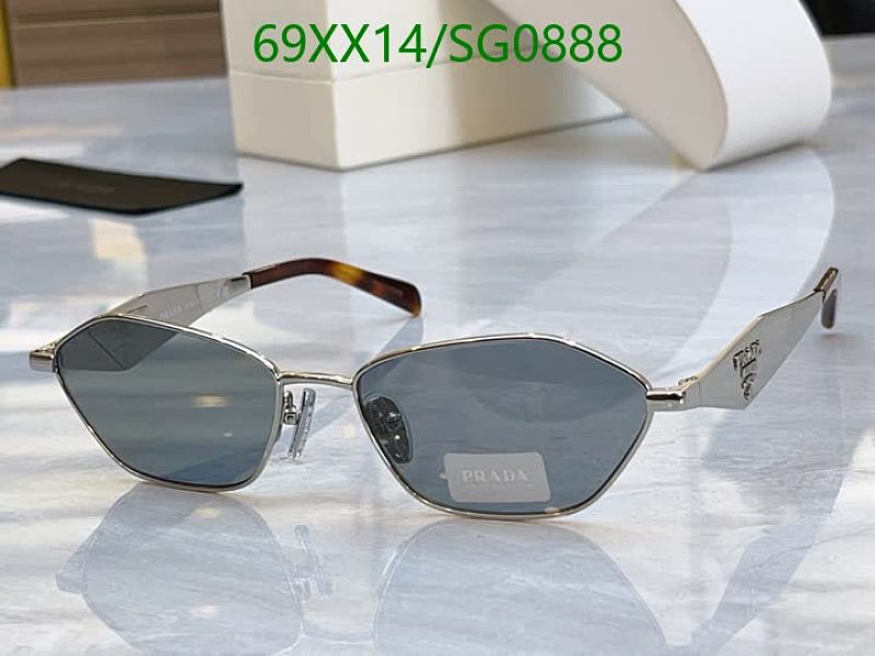 Prada Geometric Metal Sunglasses for Men and Women