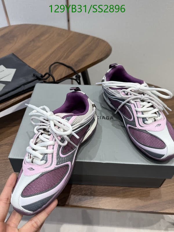 Balenciaga Men's Mesh & Leather Low-Top Sneakers - Purple/Pink