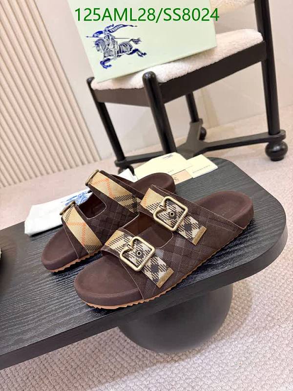 Burberry Women's Brown Suede & Silk Slides - EU 35-45 7 Burberry Women's Brown Suede & Silk Slides - EU 35-45