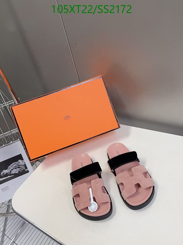Hermès Women's Pink Suede 'H' Detail Slide Sandals EU 35-44