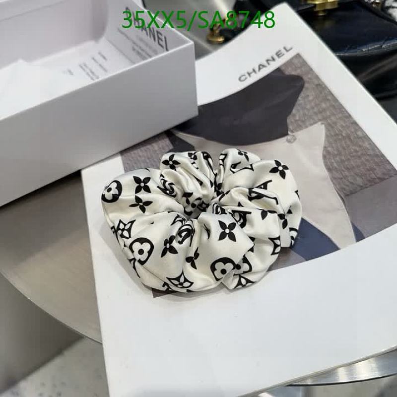 Louis Vuitton Monogram Silk Scrunchie Hair Tie Accessory