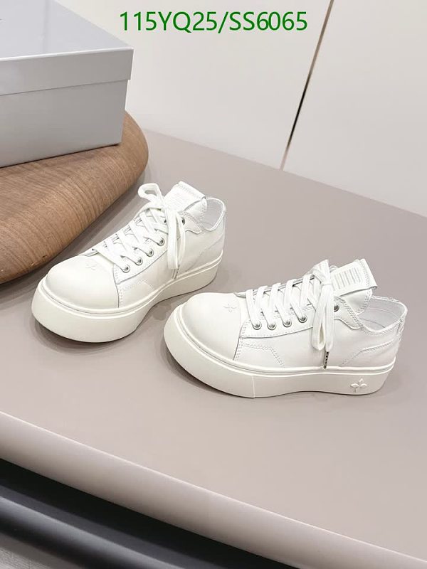 Louis Vuitton Women's White Leather Lace-Up Platform Sneakers