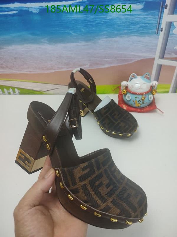 Fendi Women's Brown FF Monogram Platform Heels
