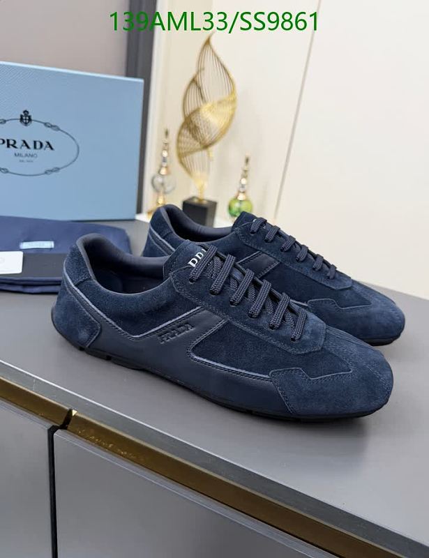 Prada Suede Low-Top Sneakers for Women - Navy Blue