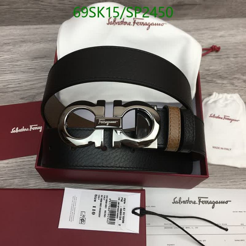 Salvatore Ferragamo Gancini Buckle Leather Belt