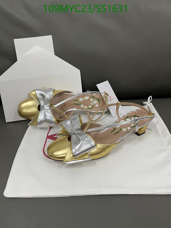 Valentino Women's Gold & Silver Bow Slingback Heels