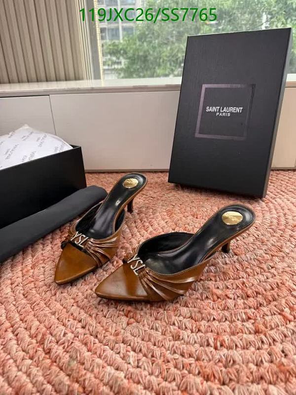 Yves Saint Laurent Women's Leather Mule Heels - Elegant Brown