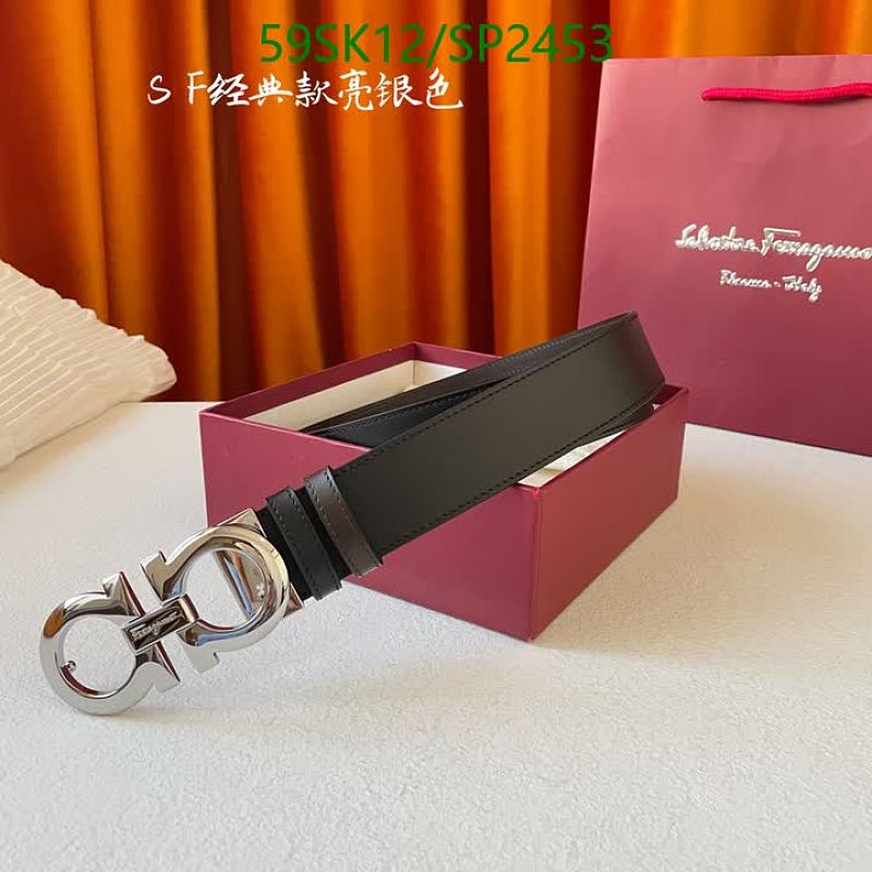 Salvatore Ferragamo Gancini Belt | Genuine Leather | 3.5CM Width