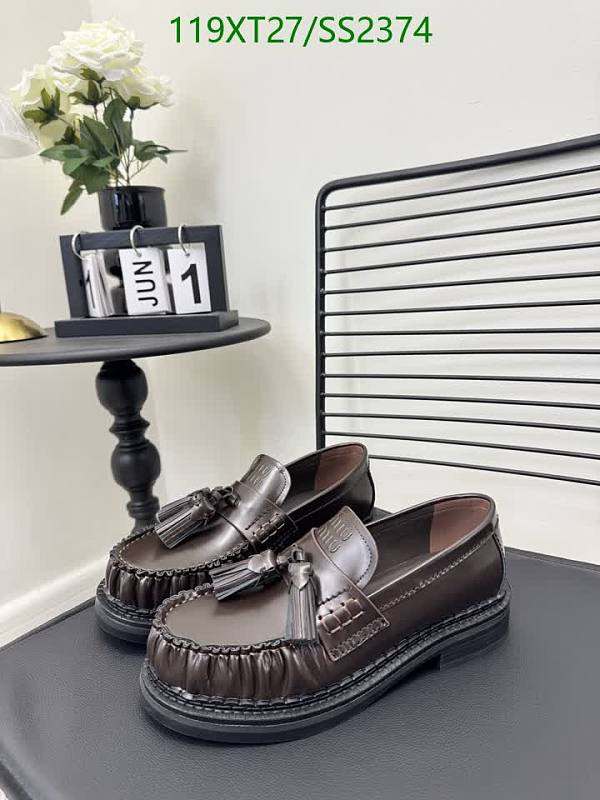 Miu Miu Women's Brown Leather Tassel Loafers - EU 35-41