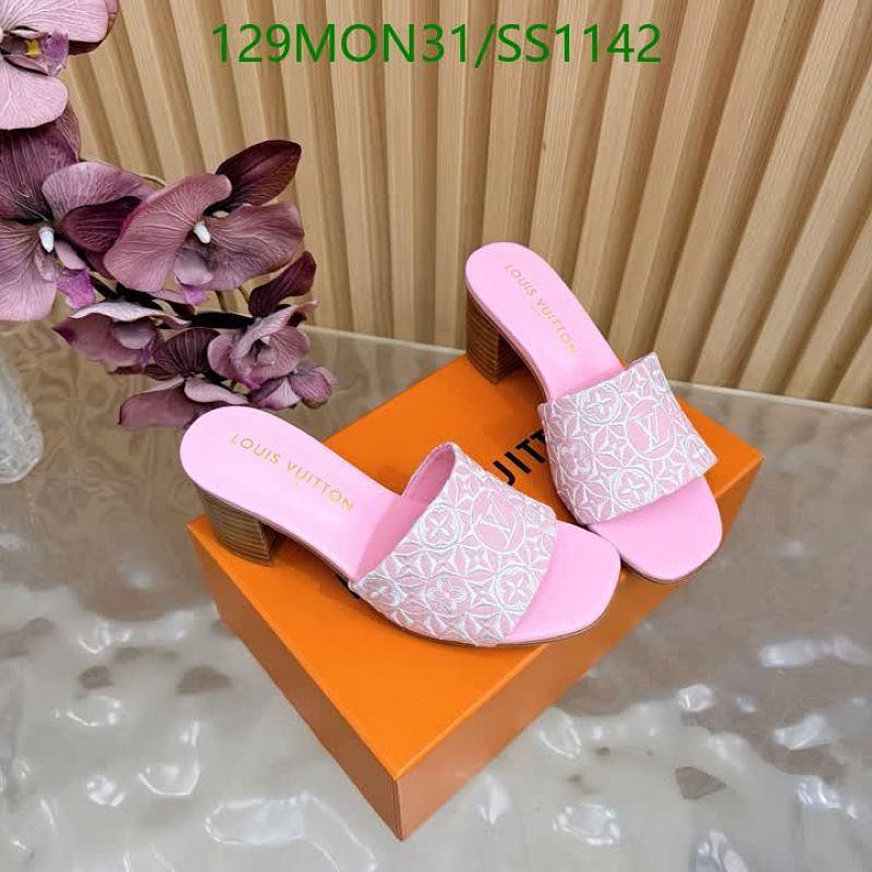 Louis Vuitton Women's Pink Monogram Heeled Mules - EU 35-42 39 Louis Vuitton Women's Pink Monogram Heeled Mules - EU 35-42