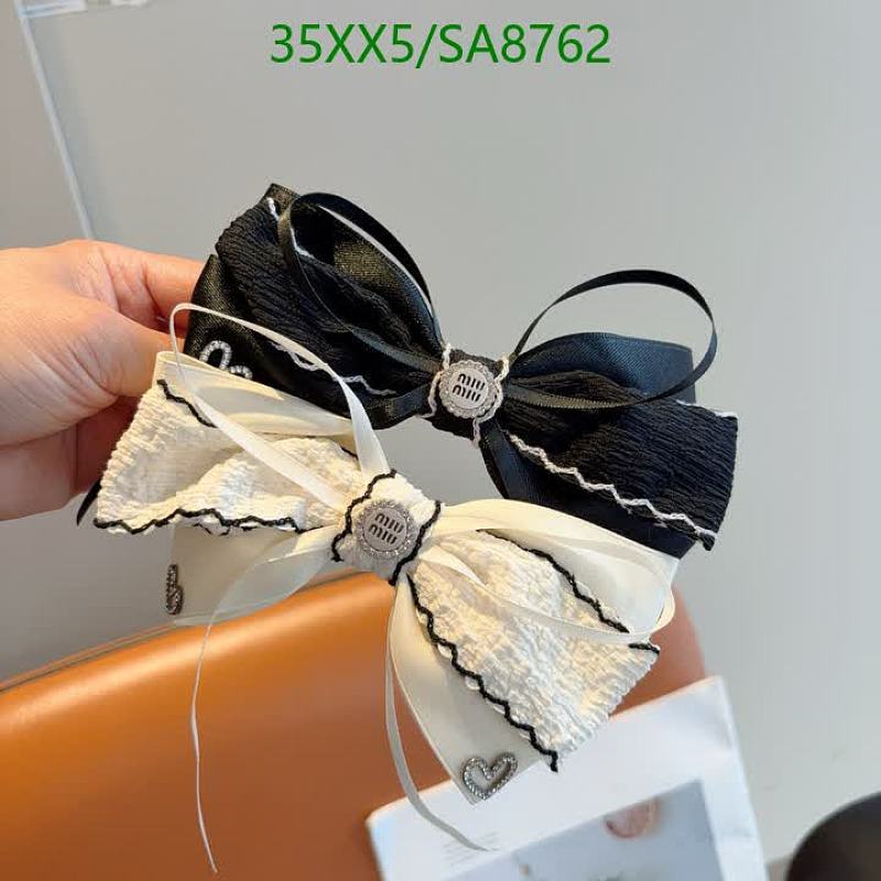 Miu Miu Bow Headband - Elegant Black & White Designer Hair Accessory