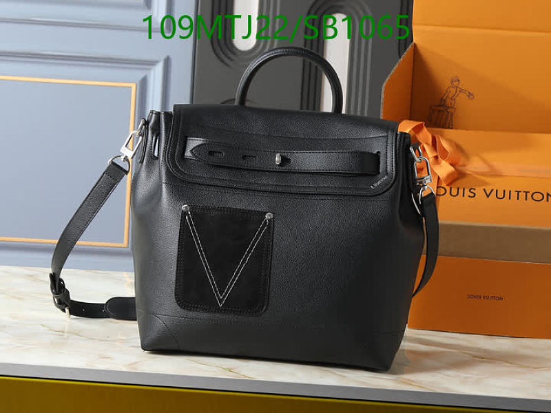 Louis Vuitton Black Genuine Leather Shoulder Bag