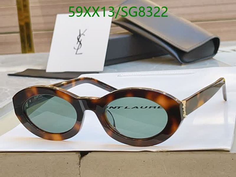 Yves Saint Laurent SG8322 Tortoiseshell Oval Sunglasses
