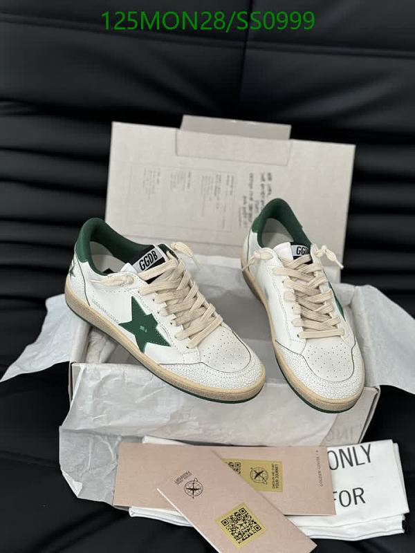 Golden Goose Women's White & Green Star Sneakers - Leather