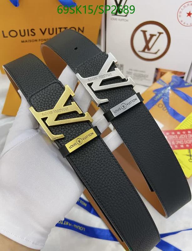 Louis Vuitton Classic Monogram Belt - Genuine Leather, Gold & Silver Buckle Options