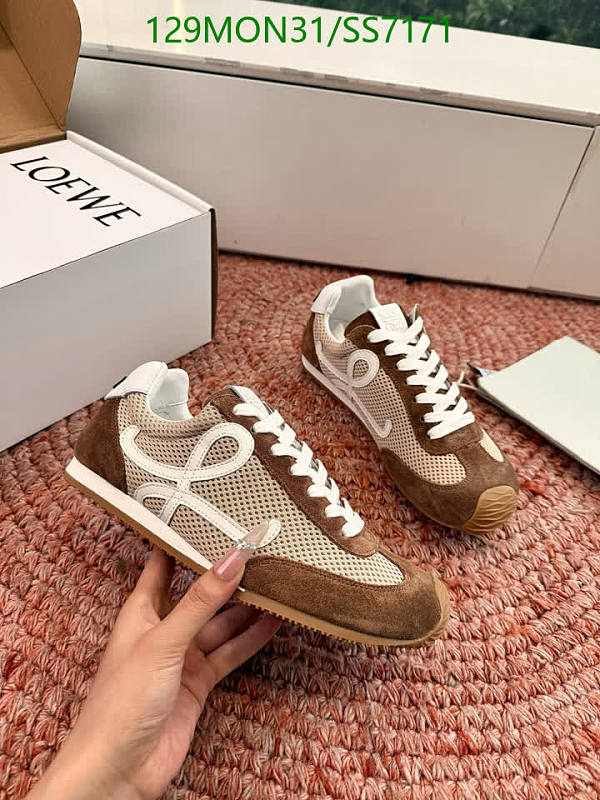 Loewe Men's Suede and Mesh Casual Sneakers