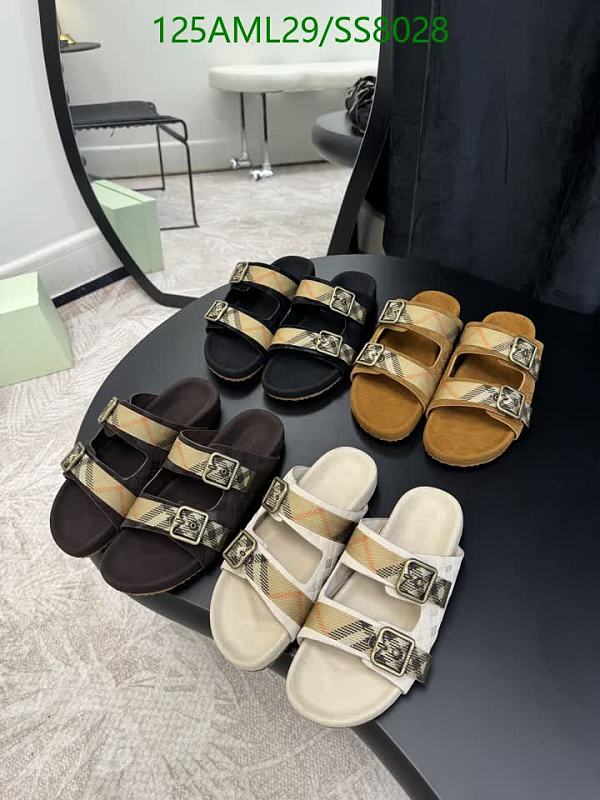 Burberry Women's Suede & Silk Sandals - Designer Slip-On Slides